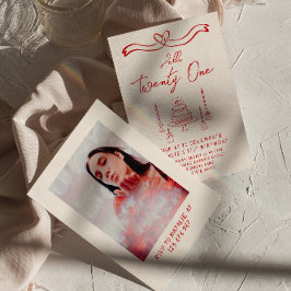 Retro 21. Cake Hallo 21 Foto Geburtstag Einladung