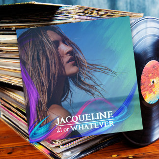 Retro 21. Geburtstag farbenfrohe 90er Jahre Musik  Einladung