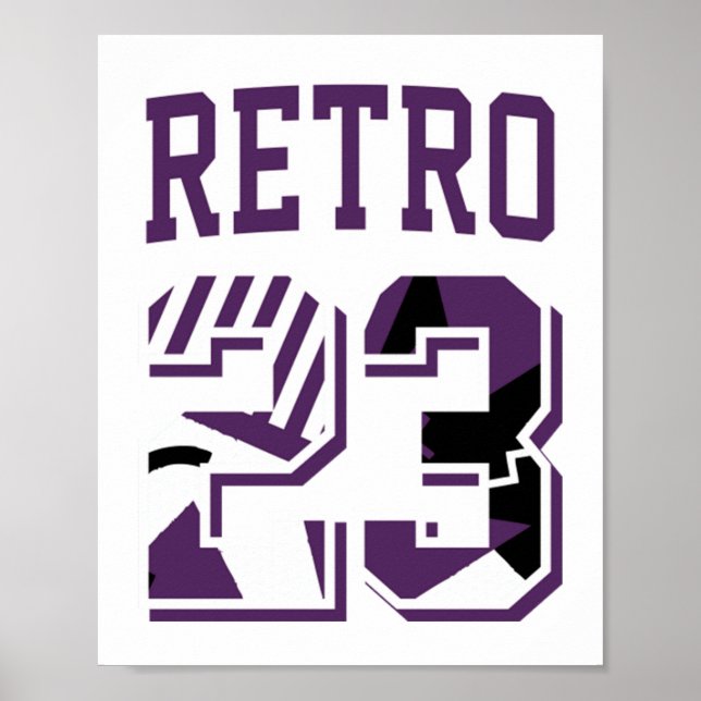 Retro 23 Court Lila 11 Poster (Vorne)
