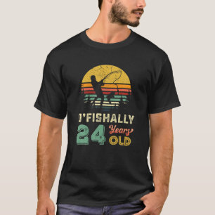 Retro 24. Geburtstagsfischen 24 Fischer C T-Shirt