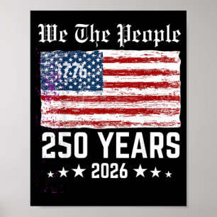 Retro 250 Jahre 1776-2026 250. Geburtstag 4. Poster