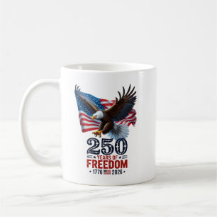 Retro 250 Jahre Freiheit USA Patriotisch 4. Juli Kaffeetasse