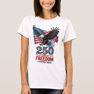 Retro 250 Jahre Freiheit USA Patriotisch 4. Juli T-Shirt