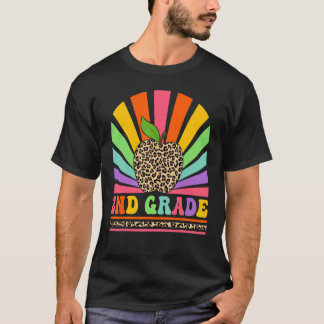 Retro 2. Klasse inspirierend farbig zurück zu sch T-Shirt