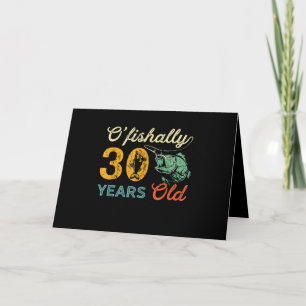 Retro 30. Geburtstag Fischen Geschenk macht 30 Bas Karte