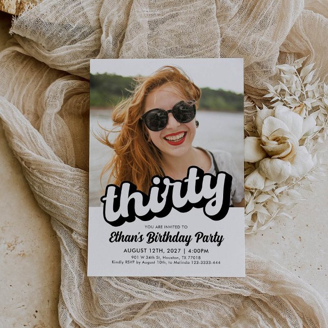 Retro 30. Geburtstagsfeier | 30 Geburtstag Einladung (Von Creator hochgeladen)
