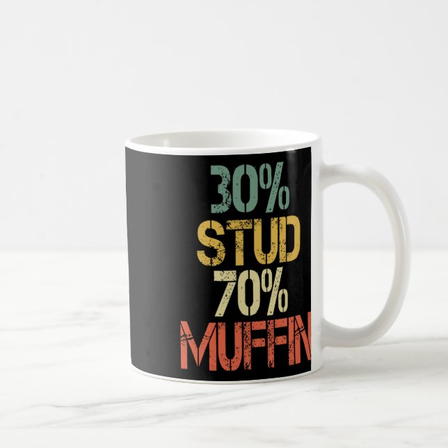 Retro 30 Stud 70 Muffin Sarcasm Vater Abbildung Kaffeetasse (Rechts)