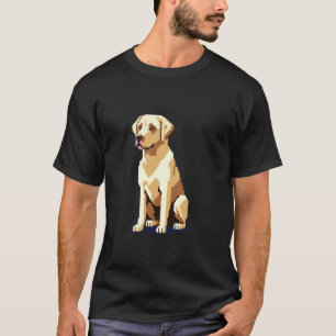 Retro-32-Bit-Stil-Spiel-Pixel-Art-Labrador Retriev T-Shirt