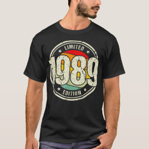 Retro 33 Jahre alt Vintag 1989 Limited Edition 33r T-Shirt