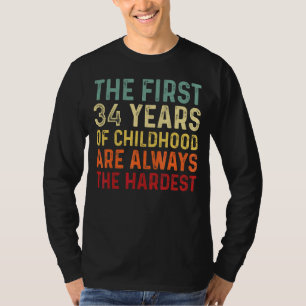 Retro 34 Jahre alte Männer Frauen Sprichwort 34. G T-Shirt