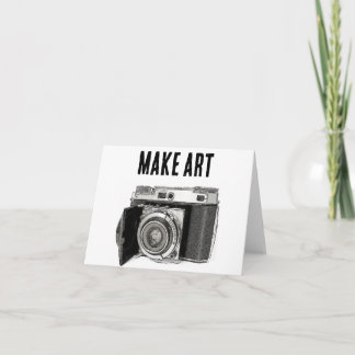 Retro 35 mm Filmkamera Fotograf Kunst Zeichnend Karte