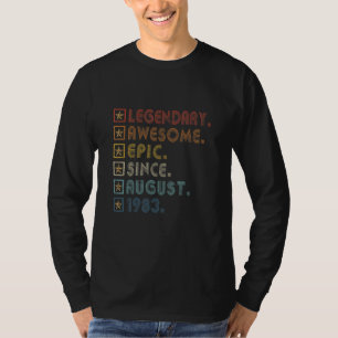 Retro 39. Geburtstag Legendary Phantastisch Epic S T-Shirt