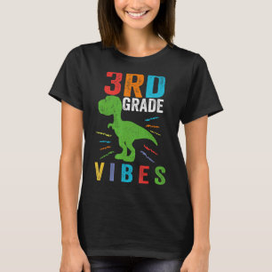 Retro 3. Klasse Vibes Trex Lehrer Student Educate T-Shirt