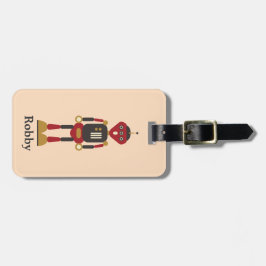 Retro-3-Mit Augen Roboter-Personalisierter Gepäckt Gepäckanhänger