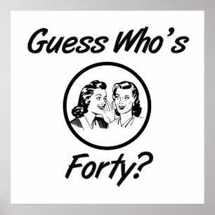 Retro 40. Geburtstag Poster
