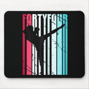 Retro 44. Geburtstag für Kickboxen Frauen Kickboxe Mousepad