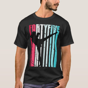 Retro 45. Geburtstag für Kickboxen Frauen Kickboxe T-Shirt