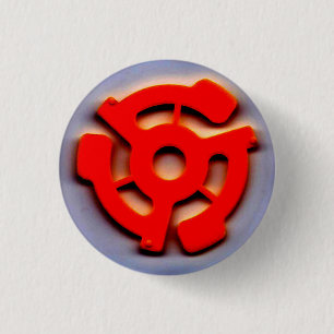 Retro 45 Record-Adapter-Button Button
