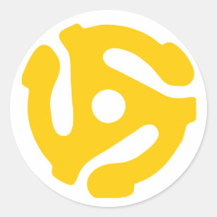 Retro 45 Record-Adapter Runder Aufkleber