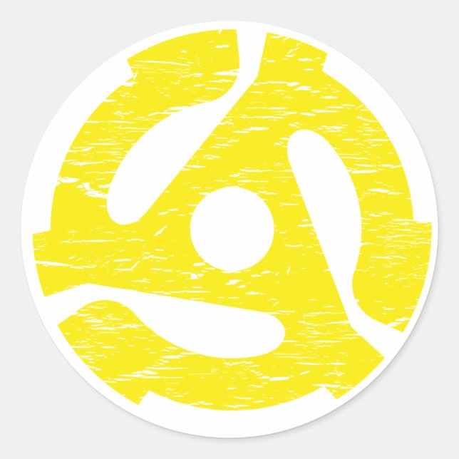 Retro 45 U/min Runder Aufkleber (Vorderseite)