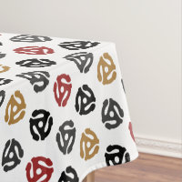 Retro 45 U/min Vinyl Record Adapter Tablecloth - V