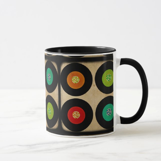Retro 45 VinylRekordalbum Tasse (Rechts)