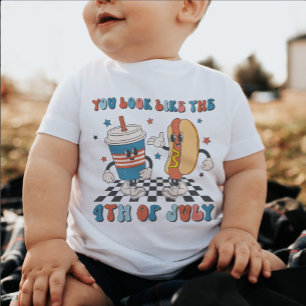 Retro 4. Juli Unabhängigkeitstag Funny Picnic Baby T-shirt