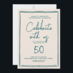 Retro 50. Geburtstagsparty Einladung<br><div class="desc">Retro 50. Geburtstagsparty</div>