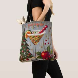 Retro 50er Fröhliche Weihnachts-Cocktail Süßigkeit
