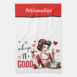 Retro 50er Glam Hausfrau Funny Sarcastic Spaß Geschirrtuch