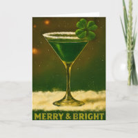 Retro 50er Jahre 4-Blatt-Klee Irischer Weihnachts-