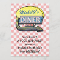 Retro-50er-Jahre-Diner-Sock-Hop-Geburtstagsfeier-T