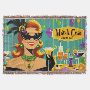 Retro 50er Jahre Mardi Gras Cocktailparty Decke