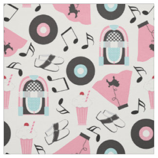 Retro-50er-Jahre-Sock-Hop-Stoff Stoff