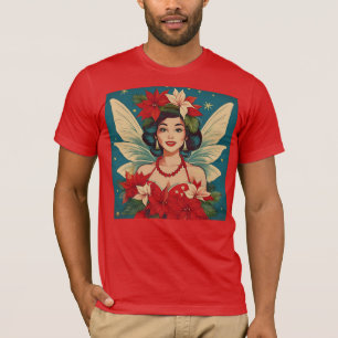 Retro 50er Jahre Tropische Weihnachten Pin-Up Schö T-Shirt