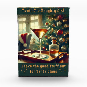 Retro 50er Meide die unartige Liste Weihnachts-Mar Fotoblock