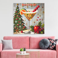 Retro 50er Merry Bright Christmas Candy Cocktail