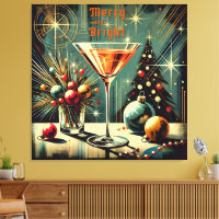Retro 50er Merry & Bright Christmas Martini
