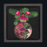 Retro 50er Poinsettia Burgund Ornament Kiste<br><div class="desc">Thank You for visiting The Holiday Christmas Shop! You are viewing The Lee Hiller Designs Holiday Collection of Home and Office Decor,  Apparel,  Ohrs,  Collectibles and more. The Designs inklusive Lee Hiller Fotogray in Hand Drawn Mixed Media and Digital Art Collection.</div>