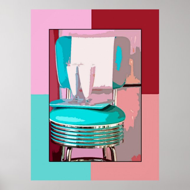 Retro 50er Soda Bar Poster (Vorne)