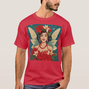 Retro 50er Tropical Christmas Button-Up Beauty Que T-Shirt