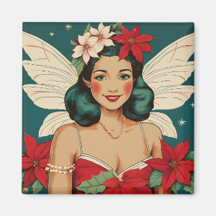 Retro 50er Tropical Christmas Button Up Starlet Magnet