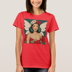 Retro 50er Tropical Christmas Button Up Starlet T-Shirt