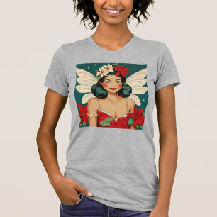 Retro 50er Tropical Christmas Button Up Starlet T-Shirt