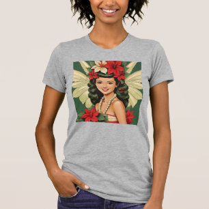 Retro 50er Tropical Christmas Princess T-Shirt