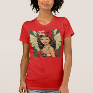Retro 50er Tropical Christmas Princess T-Shirt