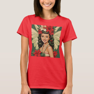 Retro 50er Tropical Christmas Princess T-Shirt