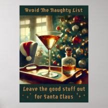 Retro 50s Avoid The Naughty List Christmas Martini