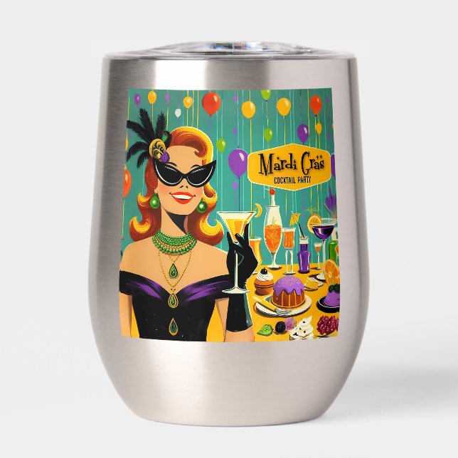 Retro 50s Mardi Gras Martini Cocktail Party (Vorderseite)