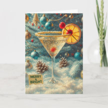 Retro 50s Merry & Bright Christmas Flurry Martini